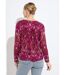 T-shirt chaud col V imprimé manches longues-2