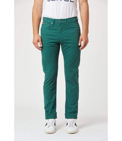 Pantalon manches  coton straight taille haute LC126