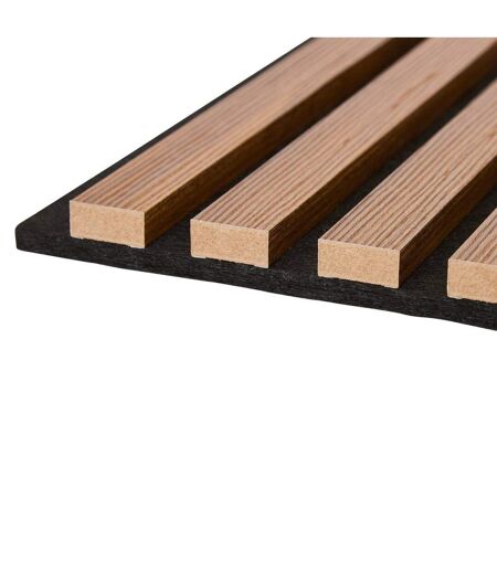 Lot de 3 Panneaux Déco Colva 30x30cm Marron