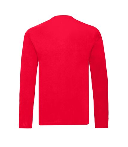 Fruit of the Loom Mens R Long-Sleeved T-Shirt (Red) - UTBC4738