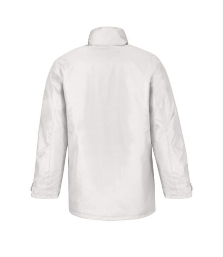 B&C Mens Real+ Waterproof Padded Jacket (White)