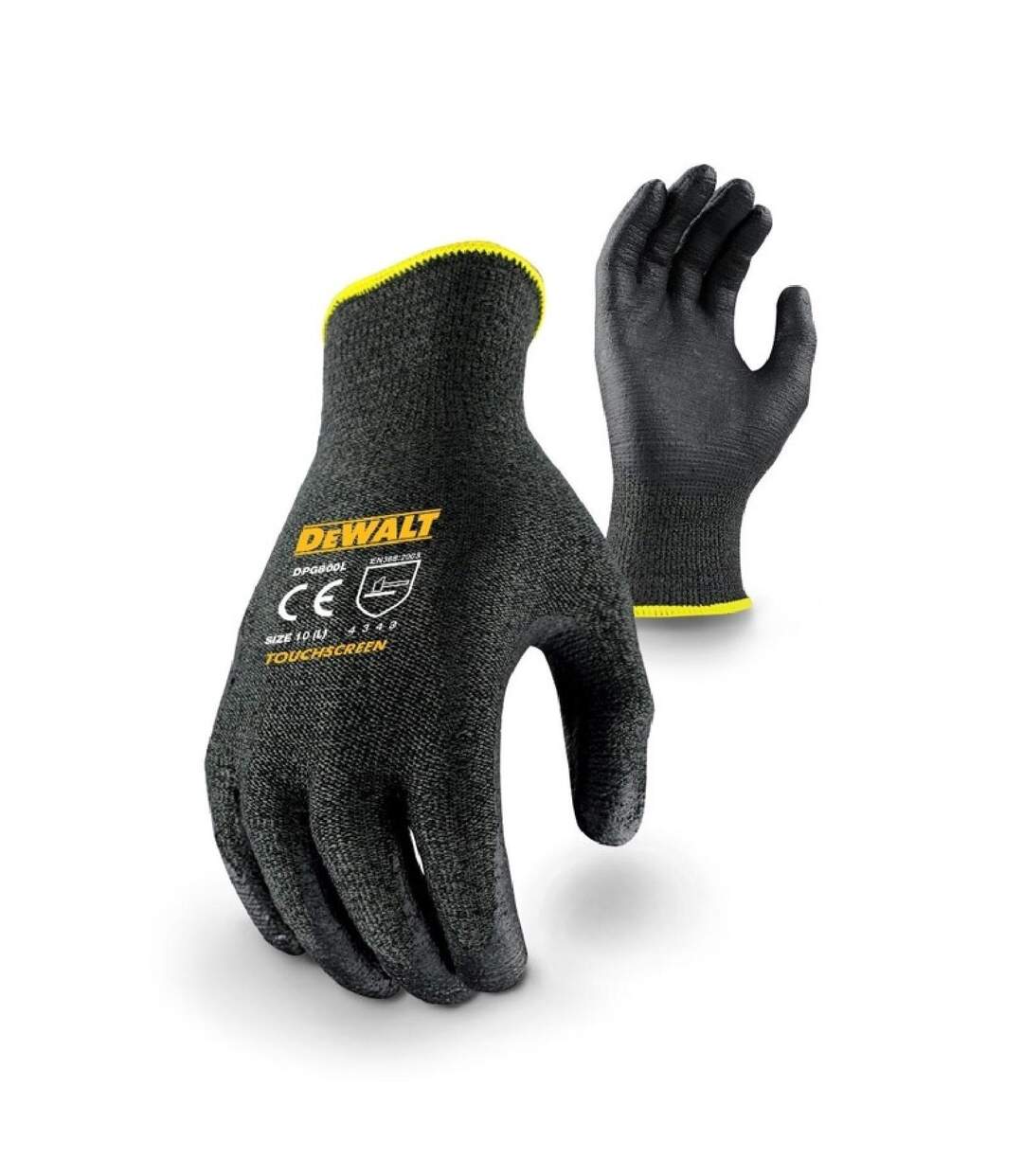 Unisex touch screen gloves large black Dewalt-1