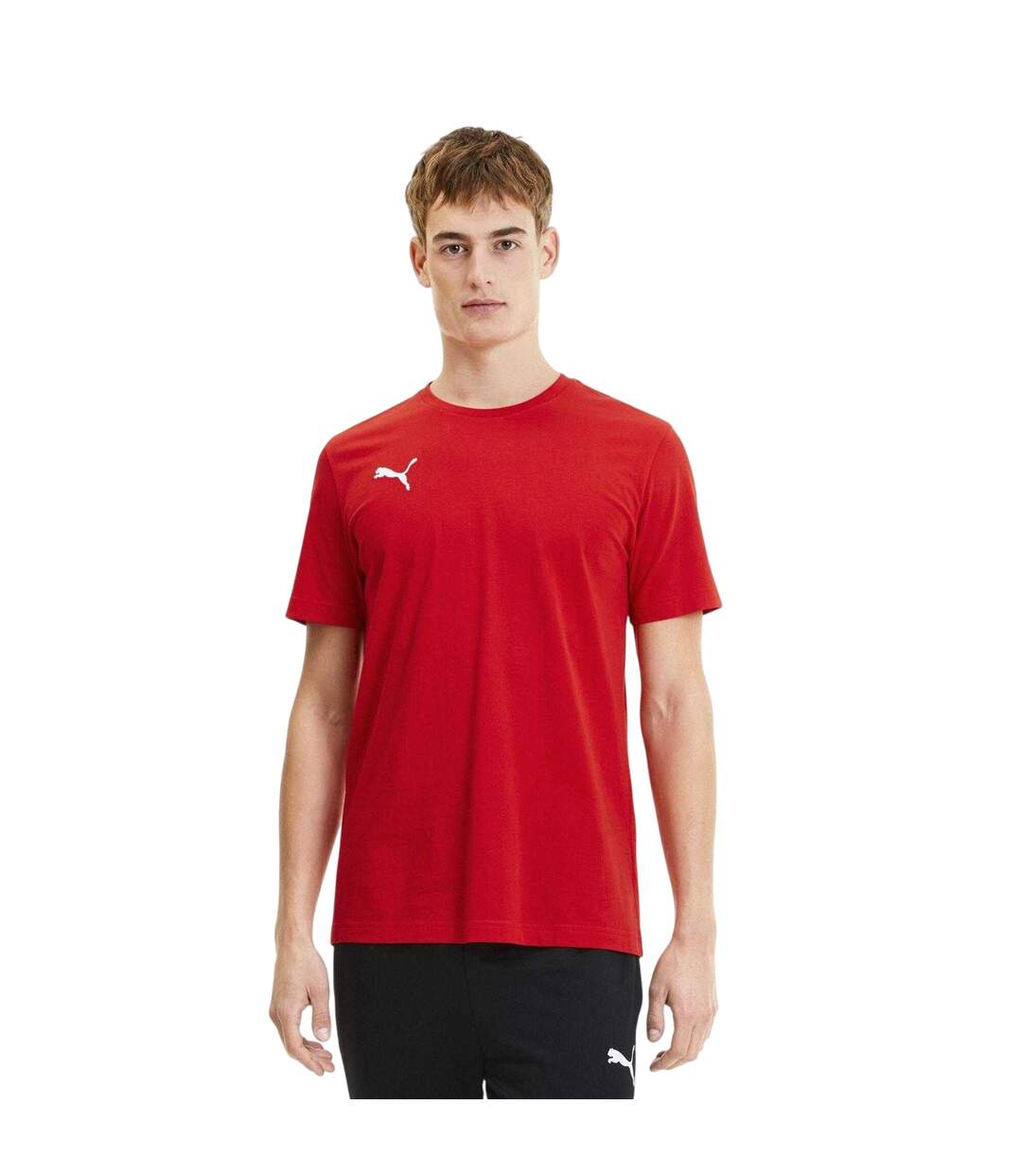Mens Teamgoal 23 Casuals Cotton T-shirt Red Puma-4