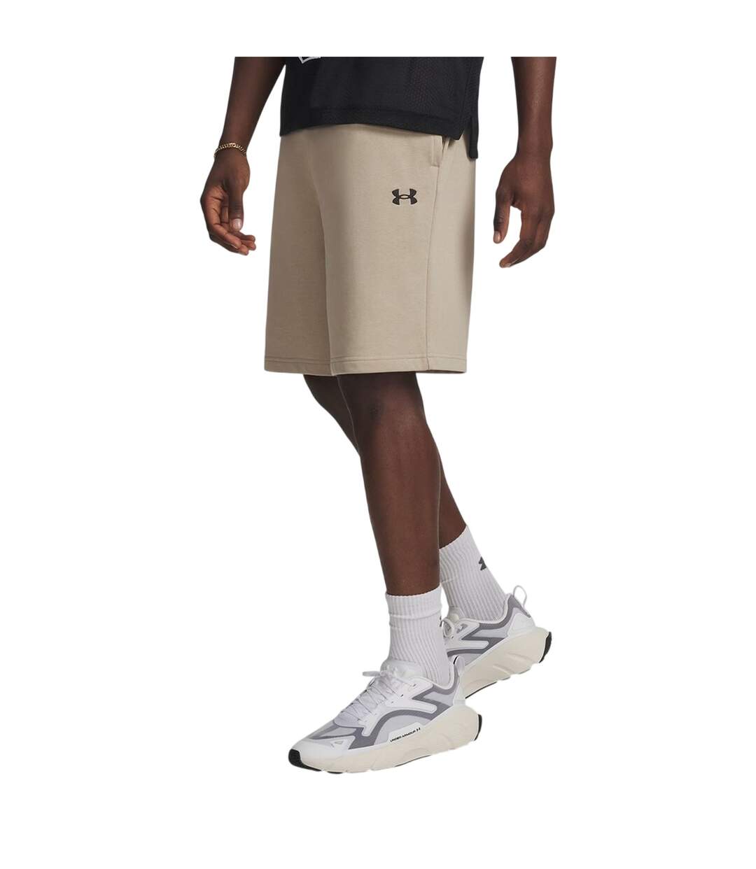 Mens Rival Logo Shorts Khaki Black Under Armour-2