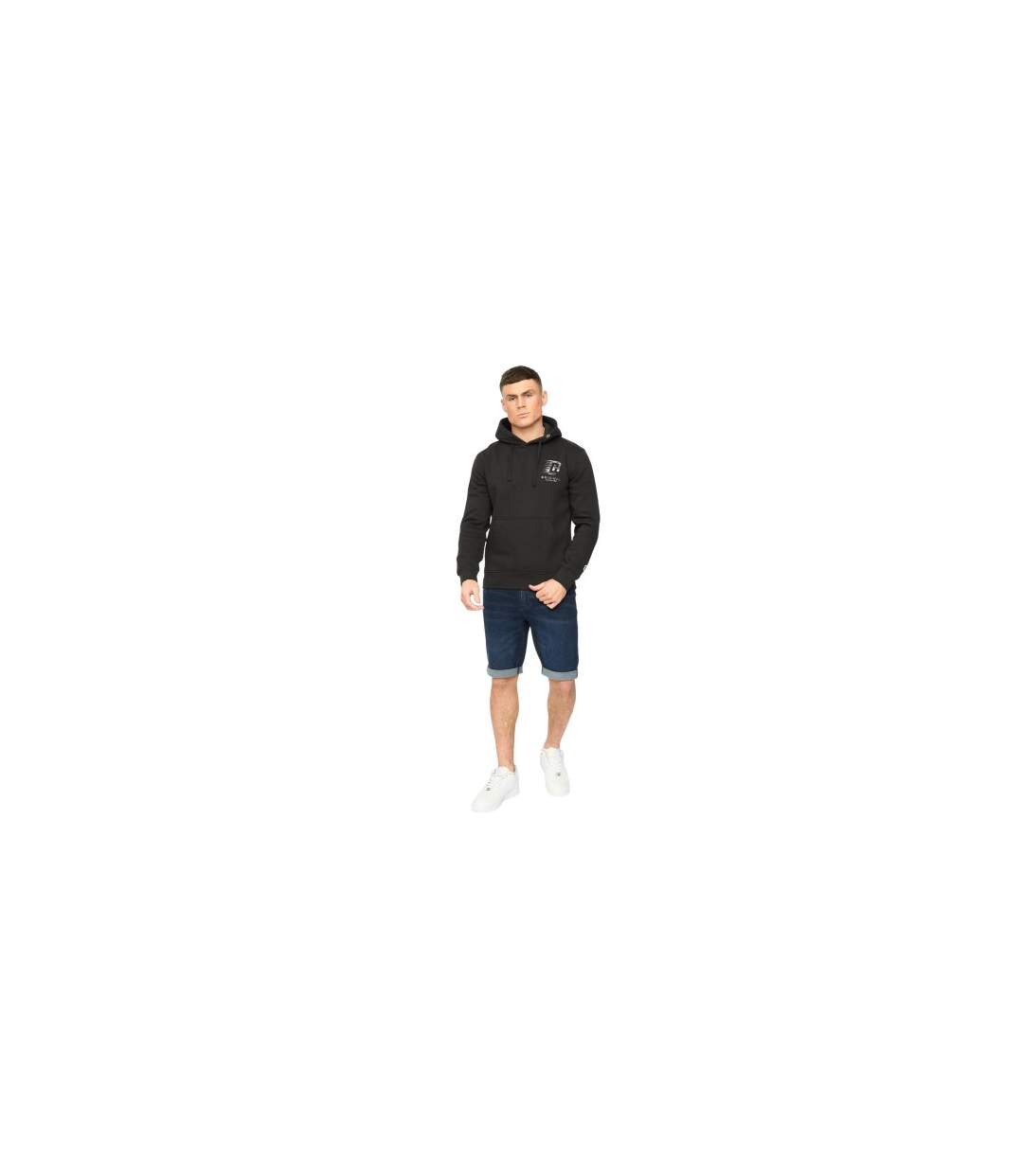 Mens Winchamp Hoodie Black Crosshatch-1