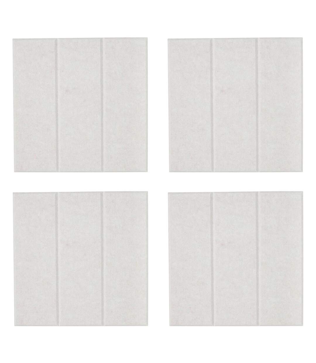 Lot de 4 Panneaux Déco Feutrine 30x30cm Gris-1