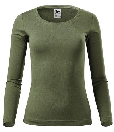 T-shirt manches longues - Femme - MF169 - vert kaki