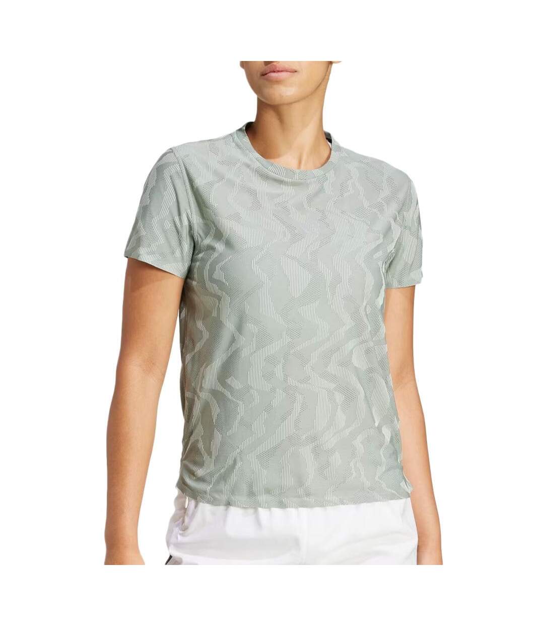 T-Shirt de sport vert femme adidas climacool+-1