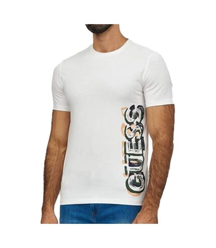 T-shirt Blanc Homme Guess Vertical 14 - L