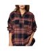 Chemise à carreaux marine/rose femme kaporal storm-1