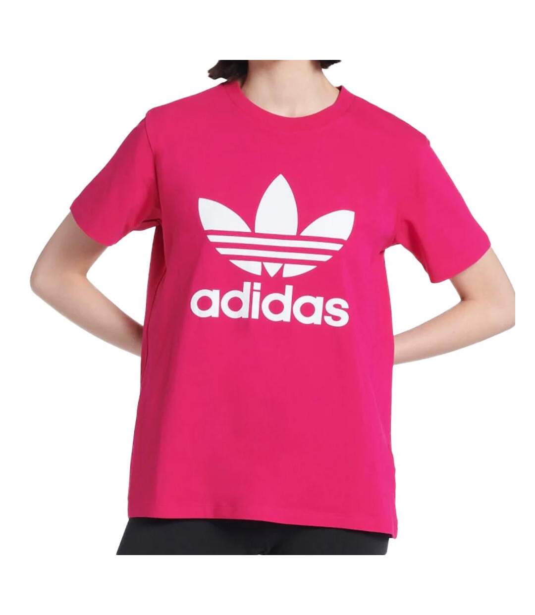 T-shirt Rose Femme Adidas Trefoil - 36-1