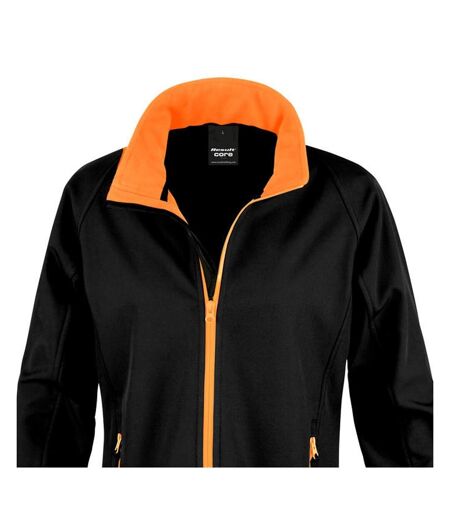 Veste Softshell Femme Noir Orange Result Core
