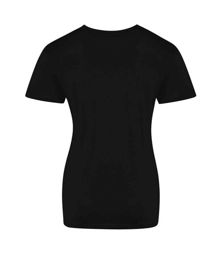 Womens/ladies The 100 T-shirt Deep Black Awdis
