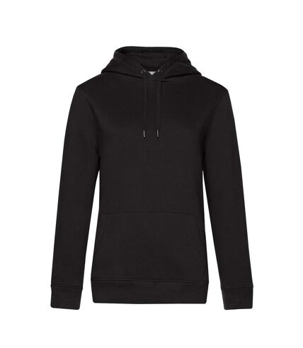 Womens/ladies queen hoodie noir pur B&C