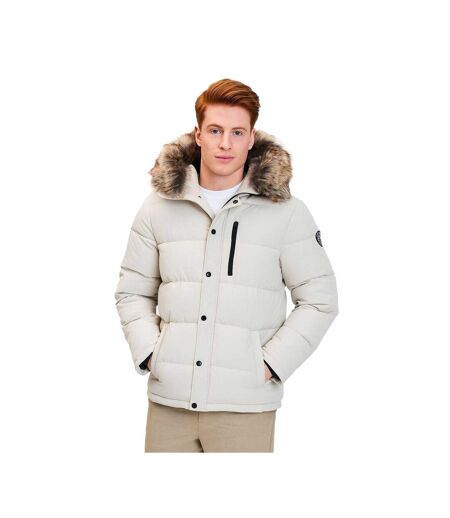 Doudoune Matelassée Motif/style Bord Duveteux Homme Gris Minoti