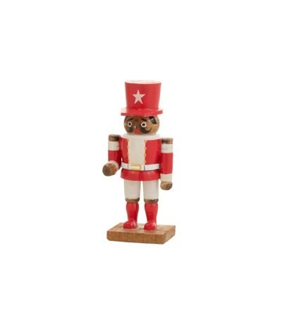 Statuette Déco Casse Noisette 29cm Rouge