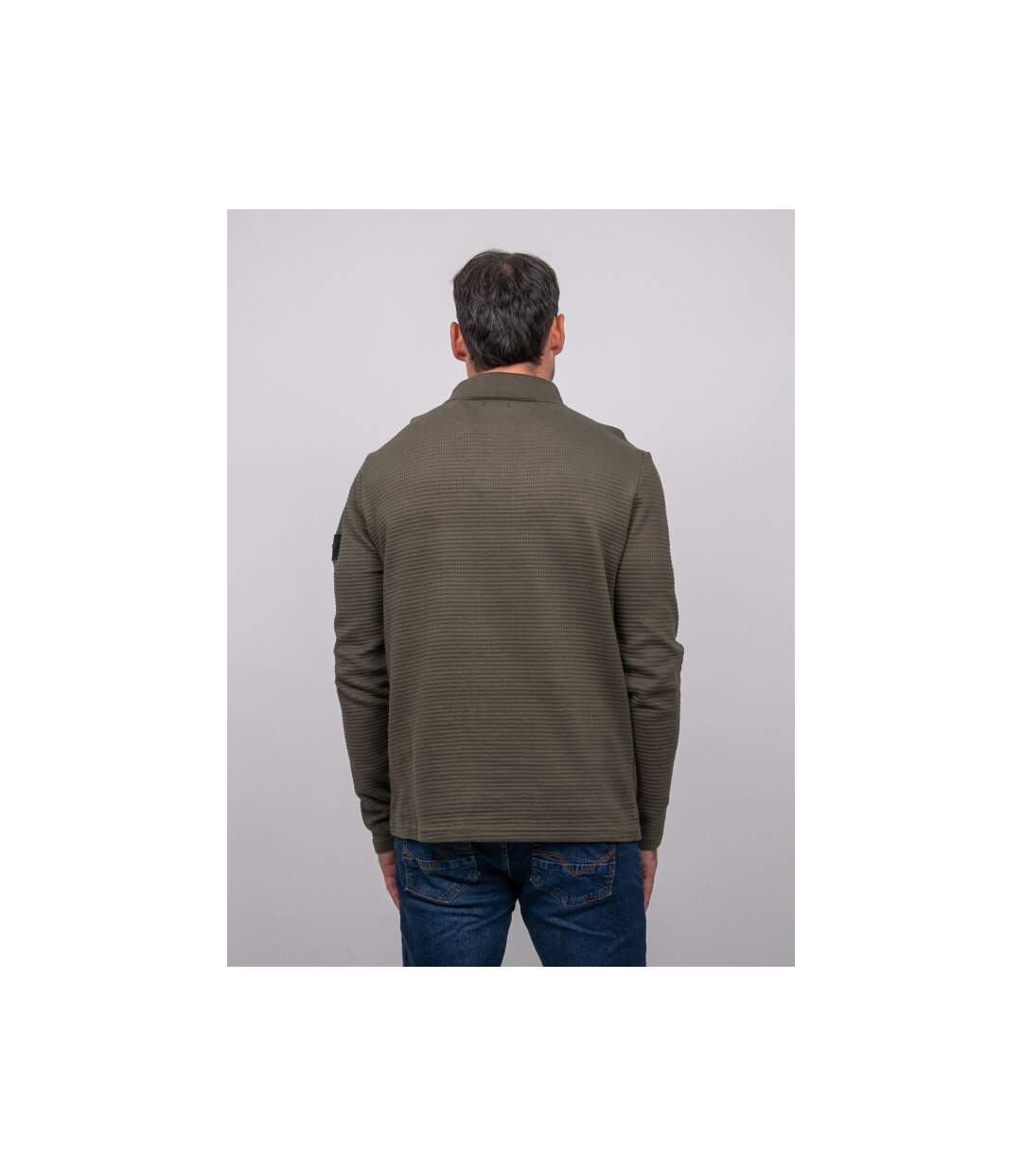 Polo manches longues maille gaufrée coton PARLITO-2