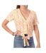 Top Imprimé Jaune/Rose Femme Vero Moda Measy - L