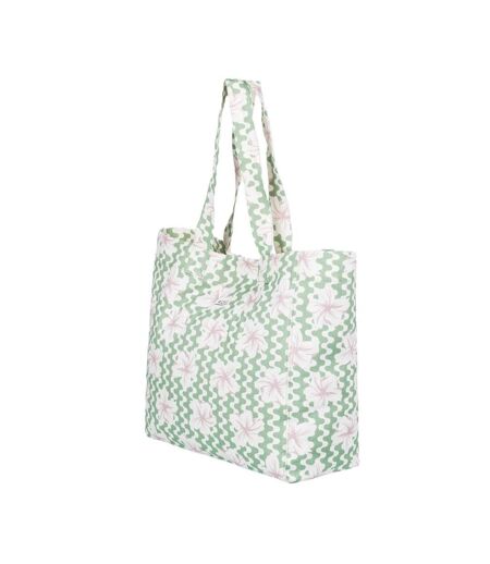 Tote bag vert à fleurs femme roxy anti bad vibes - taille unique