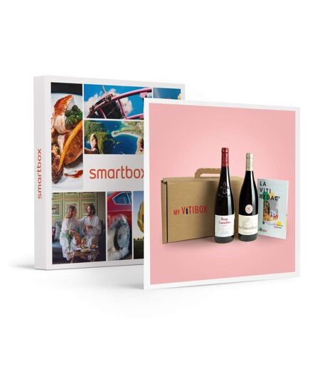 Box Rouge Passion : 2 bouteilles de vin et livret de dégustation durant 2 mois - SMARTBOX - Coffret Cadeau Gastronomie