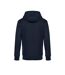 Mens king zipped hooded sweat navy blue B&C