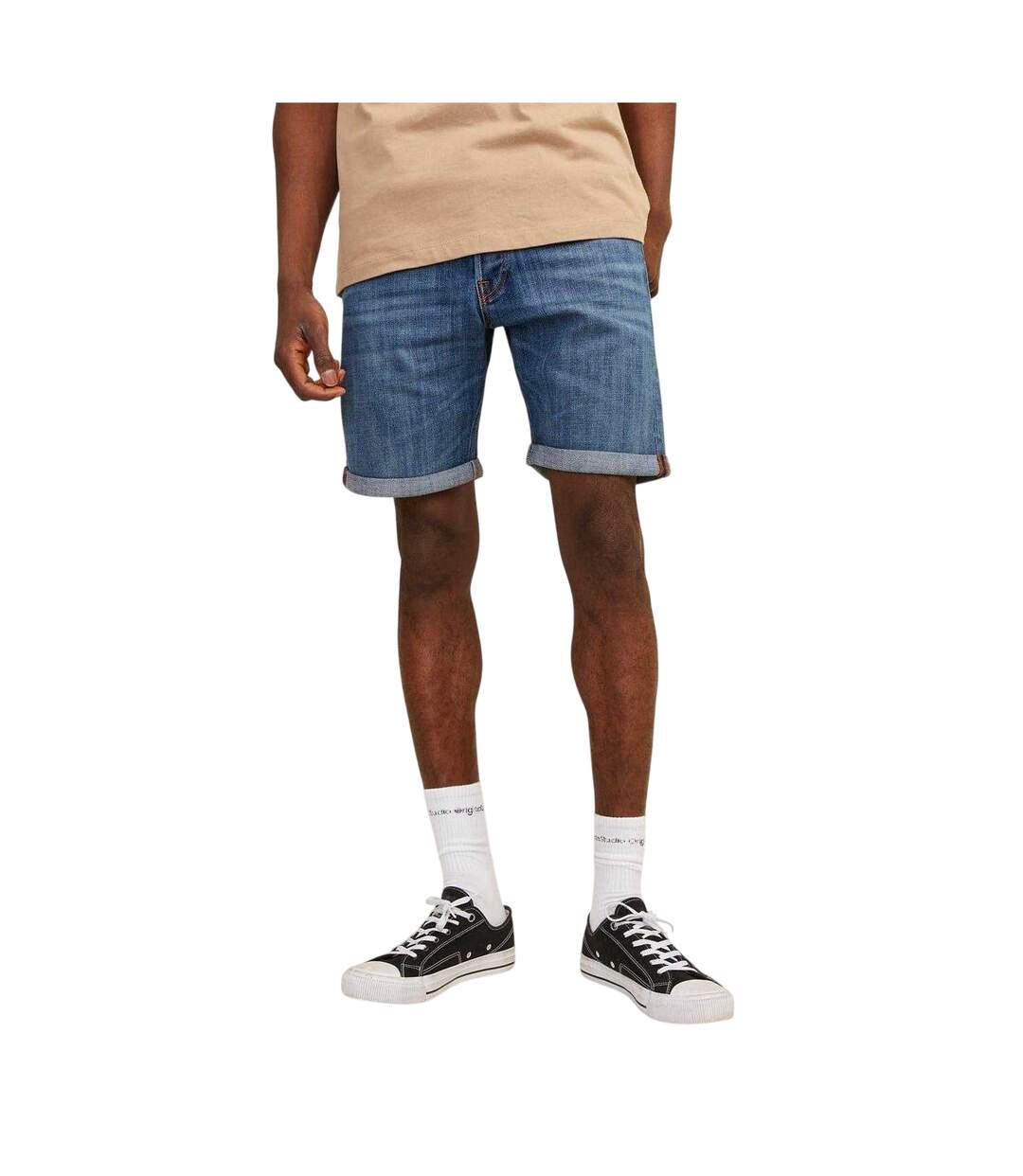 Mens Denim Jean Shorts Blue Denim Jack And Jones-2
