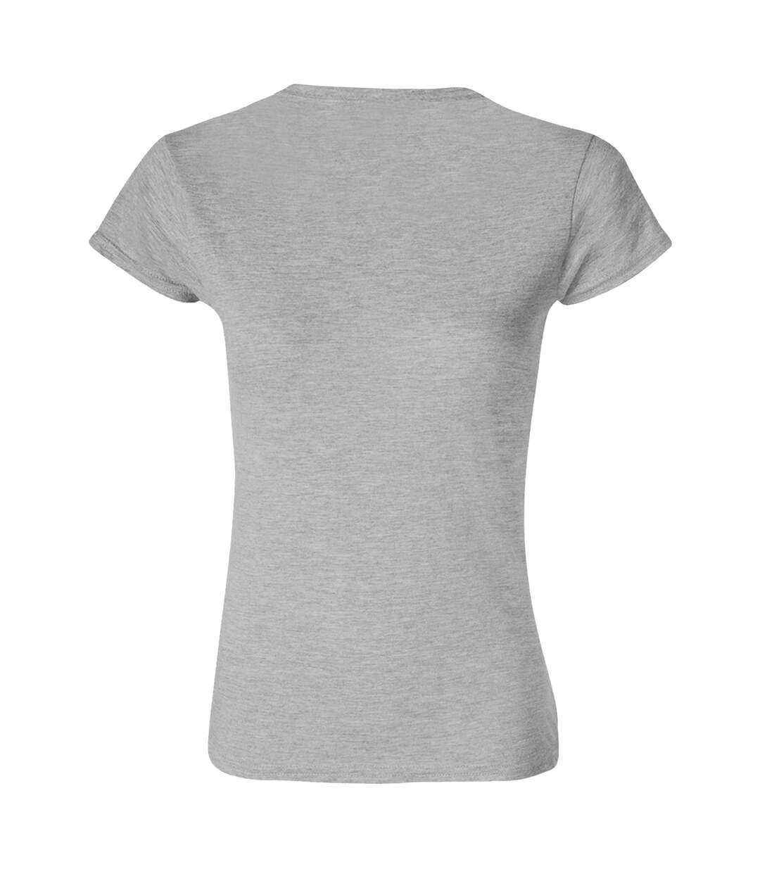 T-shirt softstyle femme gris chiné Gildan-2