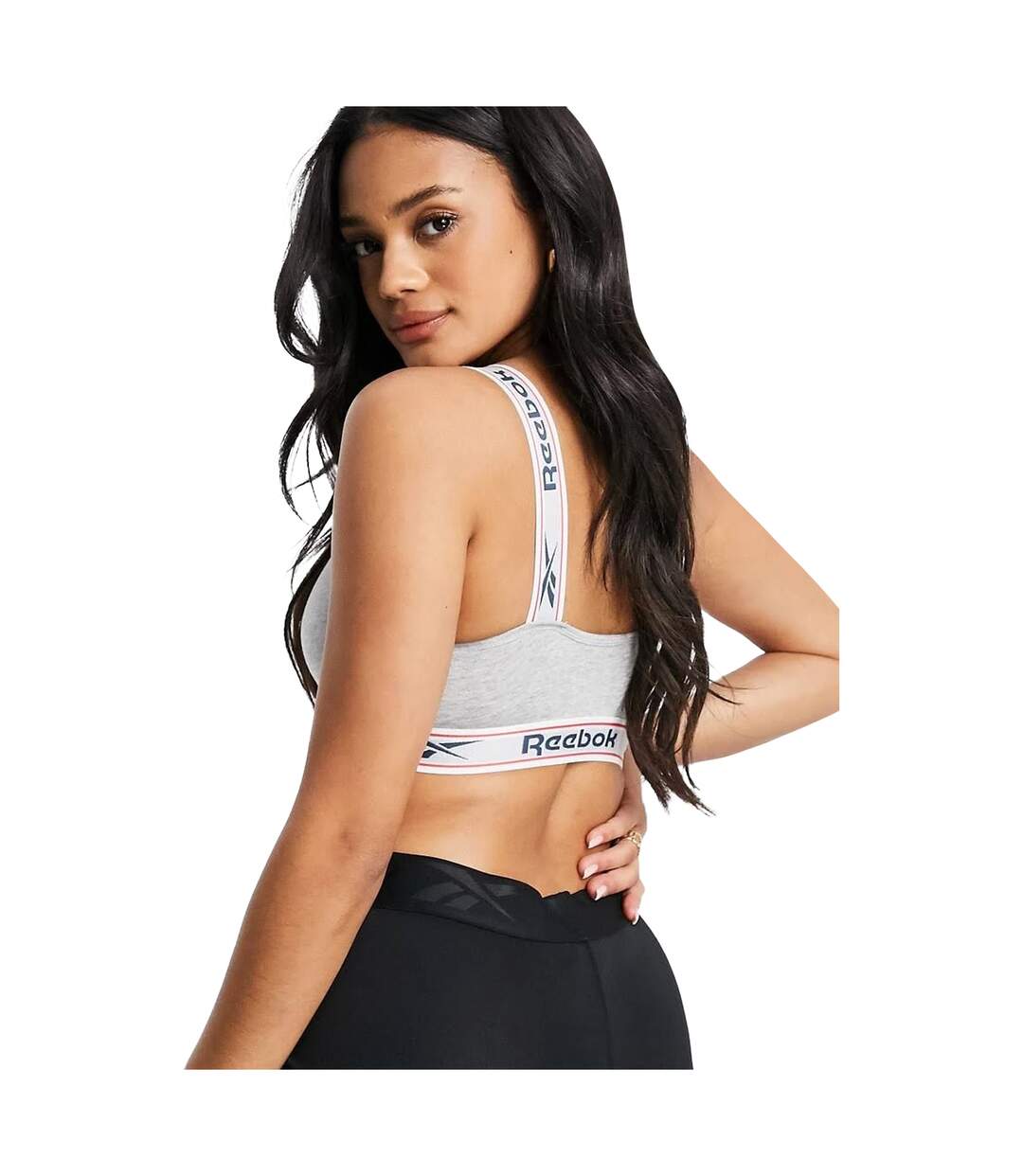Brassière De Sport Krystal Femme Gris Chiné Reebok-4