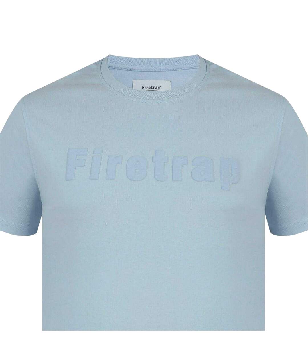 Mens Logo Cotton T-shirt Baby Blue Firetrap-3