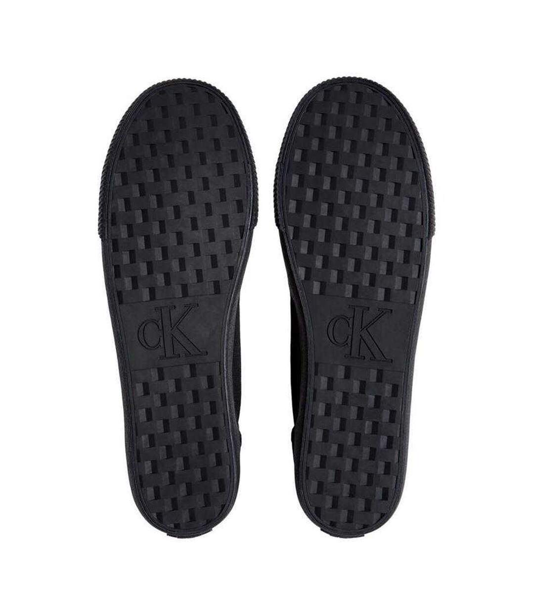 Mens Classic Canvas Trainers Triple Black Calvin Klein-4
