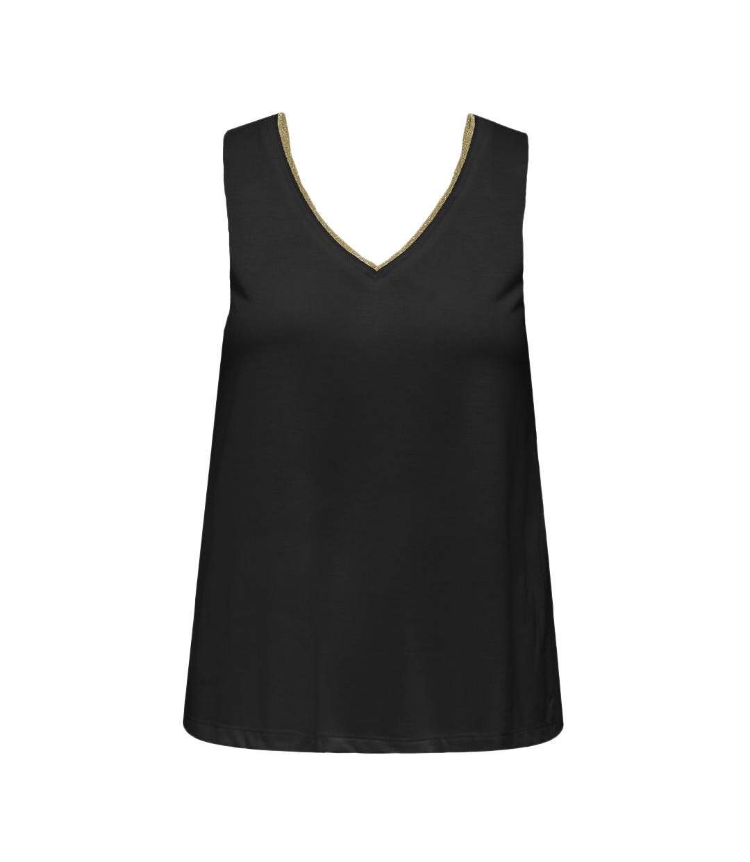 Débardeur noir femme jdy lurex-1