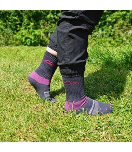 3 Pack Ladies Anti Blister Cotton Hiking Socks with Padded Sole