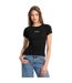 T-shirt Motif/style Logo Ovale Femme Noir Vif Guess-1