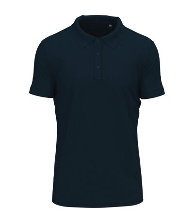 Mens Stretch Polo Shirt Blue Midnight Stedman