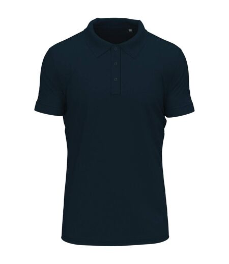 Mens Stretch Polo Shirt Blue Midnight Stedman