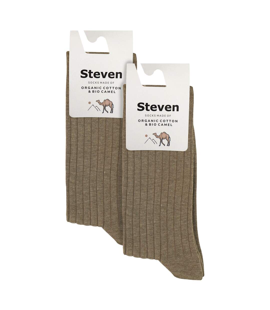 2 Pairs Mens Organic Cotton Camel Wool Socks - Warm Comfort for Everyday Wear-2