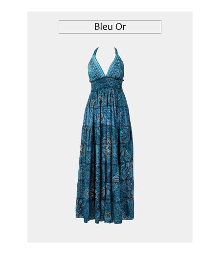 Robe longue dos nu ANAIS bohème chic Coton Du Monde