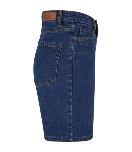 Womens/ladies 90s Shorts Mid Indigo Washed Urban Classics