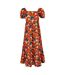 Womens/ladies orla kiely tropical summer dress orange Regatta-1