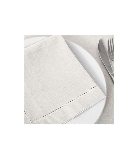 Lot de 4 Serviettes de Table Chambray 40cm Ecru