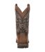 Mens Rebel Full Grain Leather Cowboy Boots Chocolate Midnight Durango-2