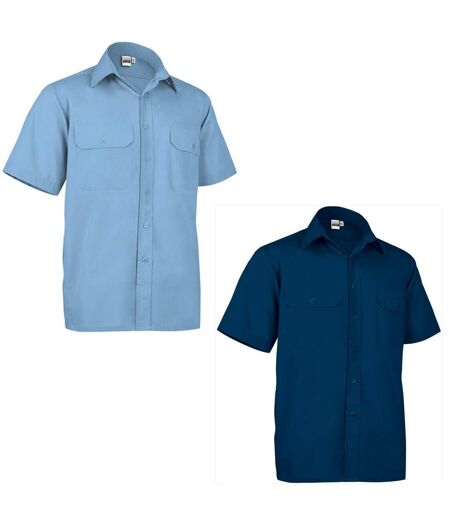 Lot 2 Chemises manches courtes - Homme - ACADEMY MC - bleu marine - bleu ciel