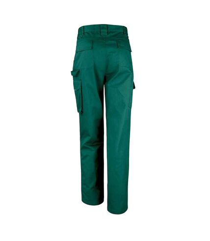 Unisex work-guard windproof action trousers / workwear bottle green Result