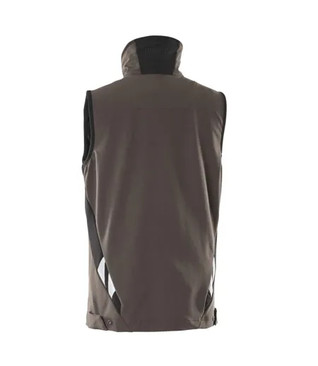 Mens Accelerate Two Tone 4 Way Stretch Lightweight Gilet Dark Anthracite Black Mascot
