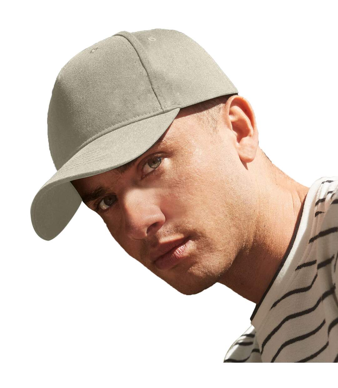 Casquette De Baseball Adulte Beige Gris Beechfield-1