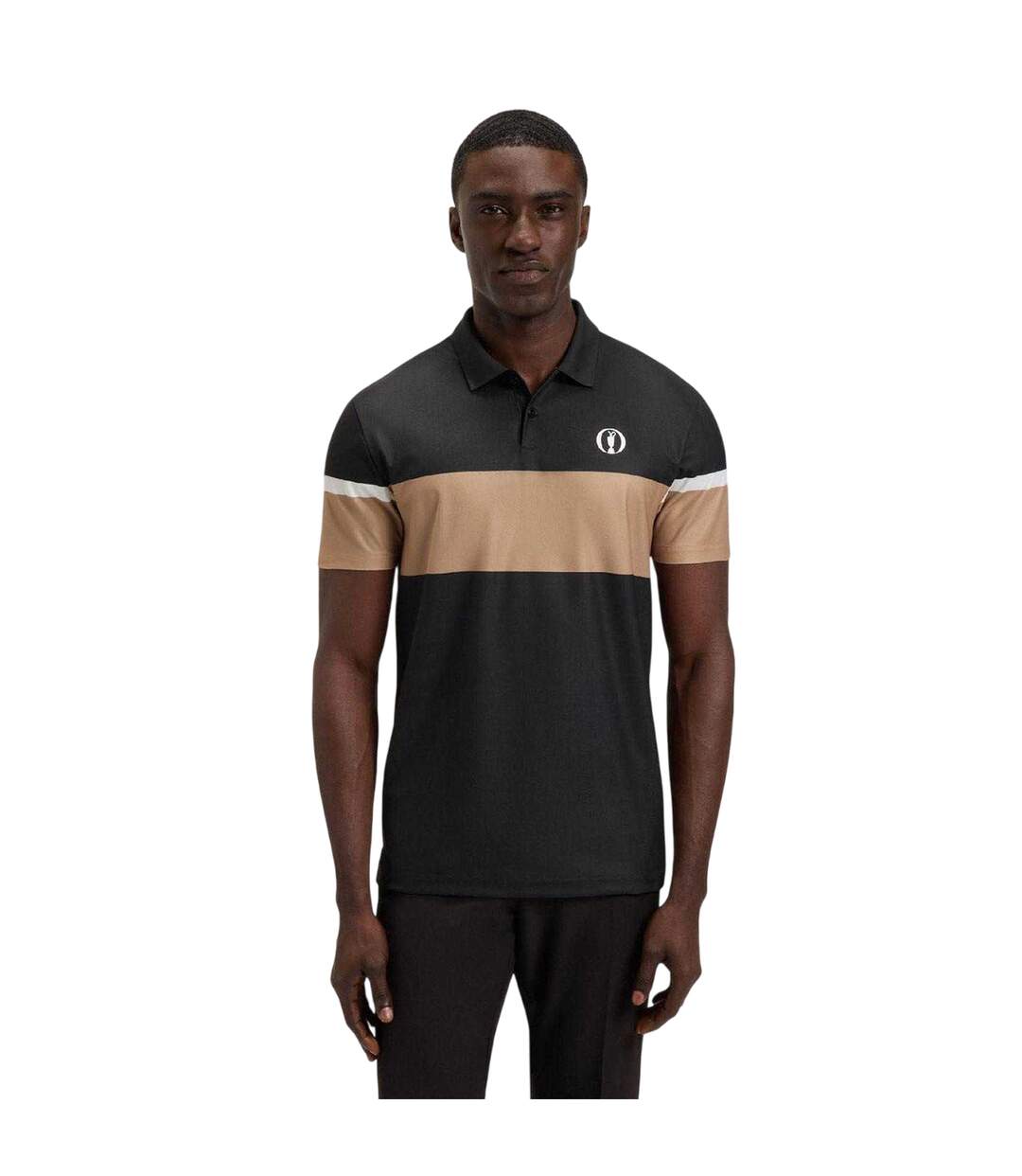 Mens The Open 25 Paddy Logo Polo Shirt Black Boss-4
