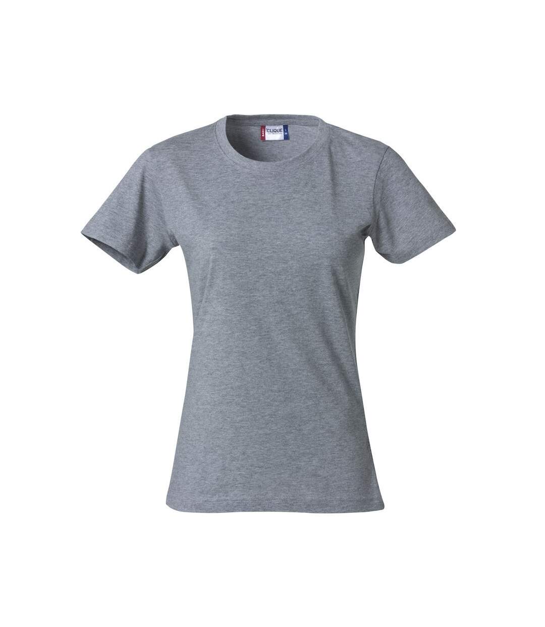 Womens/ladies basic melange t-shirt grey Clique