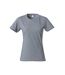 Clique Womens/Ladies Basic Melange T-Shirt (Gray)