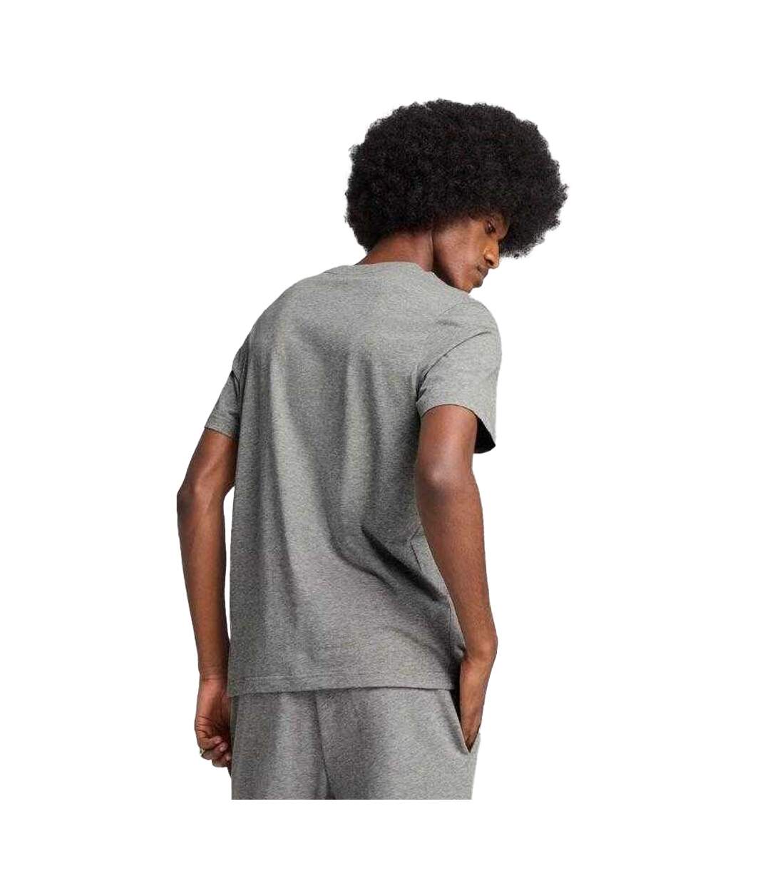 T-shirt Style Petit Logo Essentials No Homme Gris Argenté Puma-4