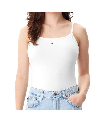 Top blanc femme tommy jeans essential strap